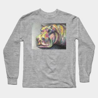 Rainbow Hippo Long Sleeve T-Shirt